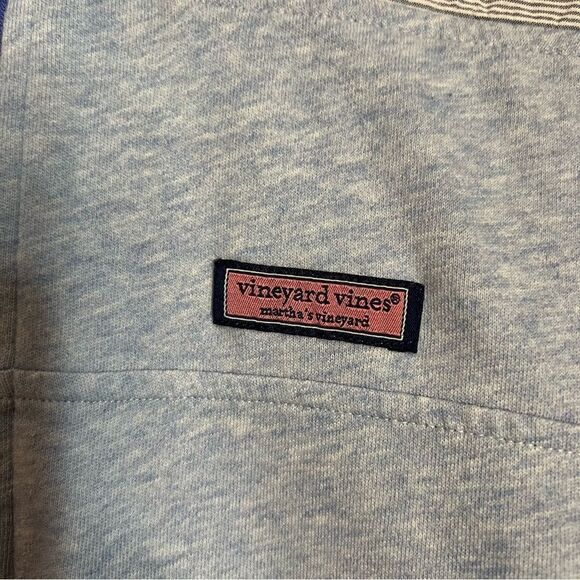 Vineyard vines light blue 1/4 zip sweater. - Picture 4 of 10